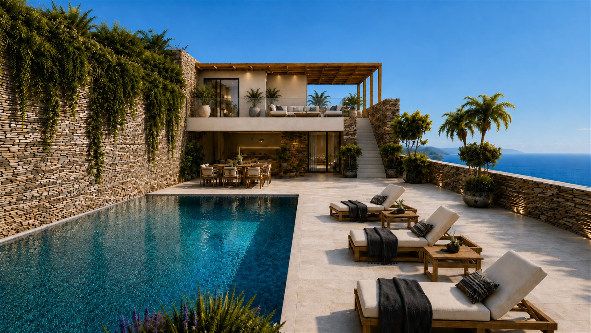 4 x Villa complex with private access to beach