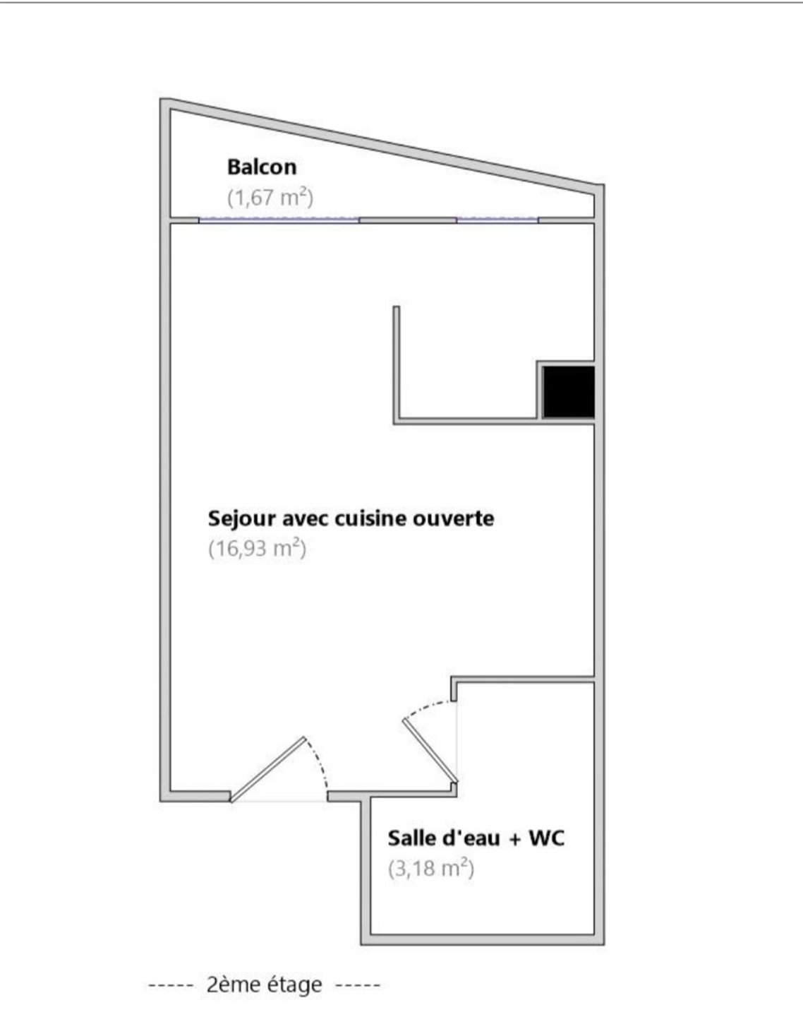Appartement à vendre, 20m², Chelles